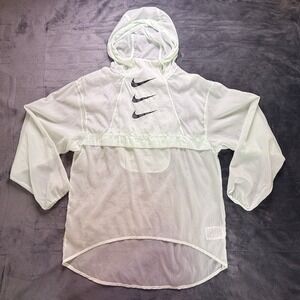 Nike Women's Running Division Packable Swoosh Jacket Sz XS Light Green Pullover